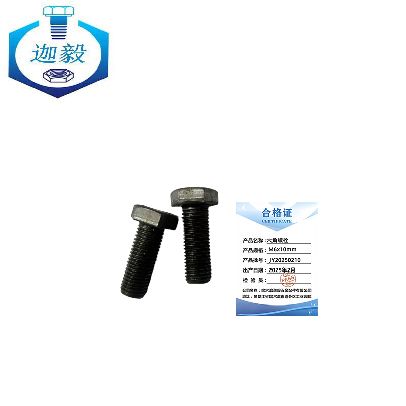 迦毅六角螺栓M6x10mm个