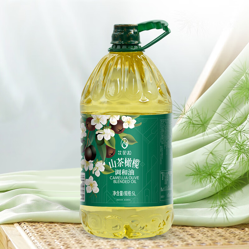 艾贝拉 食用植物山茶橄榄调和油桶装5L高清大图