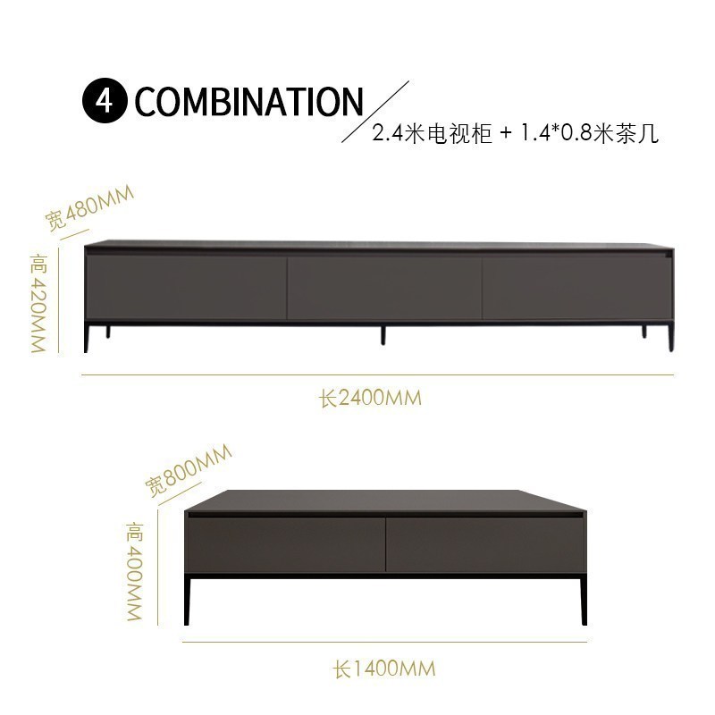 森美人轻奢羽绒布艺沙发北欧简约现代客厅组合套装意式简黑白灰设计师