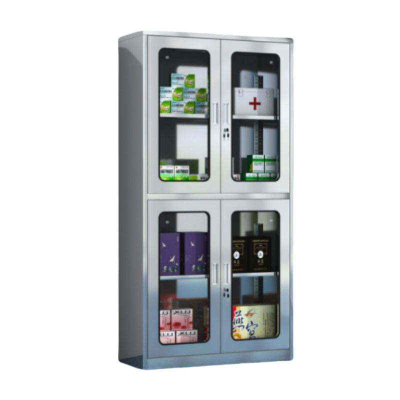 抚樽不锈钢西药柜上下玻