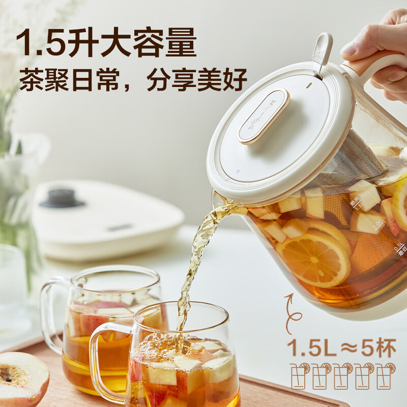 小熊(Bear)电热水壶1.5L YSH-D15D8 米色(单位:个)高清大图
