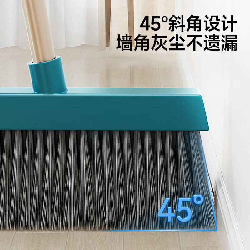五月花扫把簸箕两件套家用旋转扫地扫帚可直立收纳带梳齿可防风高清大图