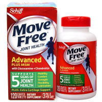 旭福Schiff Move Free 维骨力氨糖软骨素钙片氨基葡萄糖膳食营养补充剂成人中老年人补钙保护关节绿瓶120粒