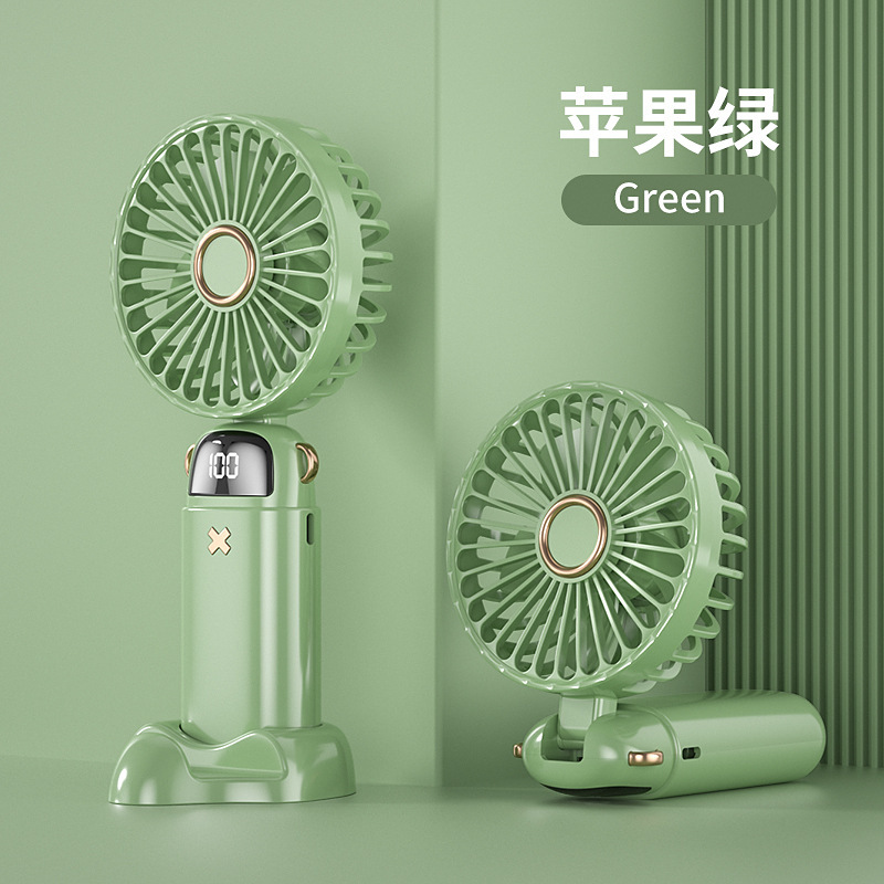 团购单,非请勿买!新款迷你泡泡手持电风扇 USB迷你风扇批发小巧学生充电静音对伴户外照明仪表太极扇 绿色