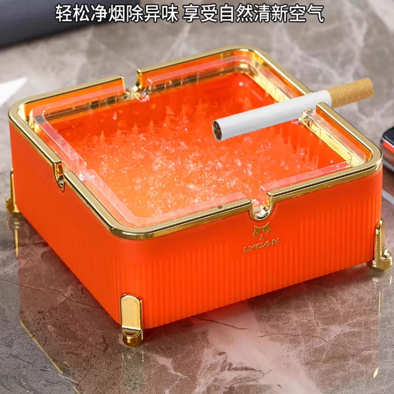 福善堂 一次性烟灰缸便携带底座灭烟沙防飞灰熄烟除味(底座+50盒灭烟沙)