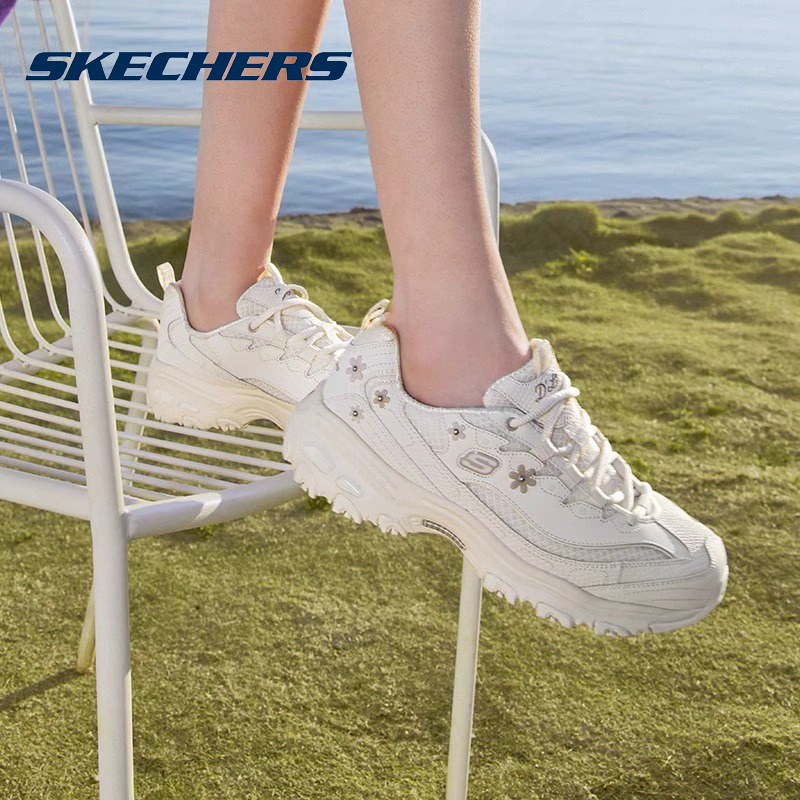 skechersskechers女鞋2023新款厚底百搭老爹鞋舒适休闲运动鞋896188