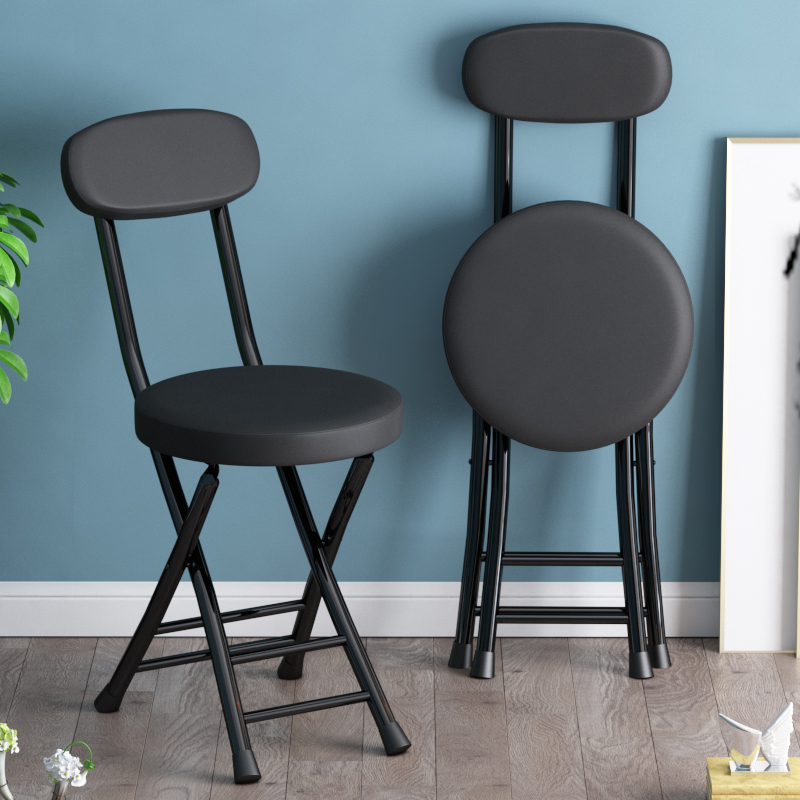 皇豹折叠椅子家用餐椅便携休闲懒人靠背凳宿舍简约电脑简易阳台小靠椅