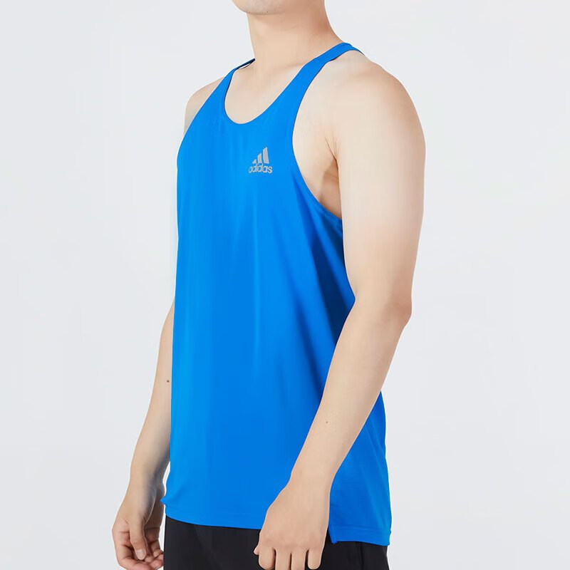 阿迪达斯 (adidas)男装上衣2023夏季新款运动服跑步健身篮球训练透气休闲运动背心H58596