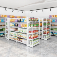 定制超市货架商店小卖部便利店古达母婴零食文具店单面双面中岛药店展示架