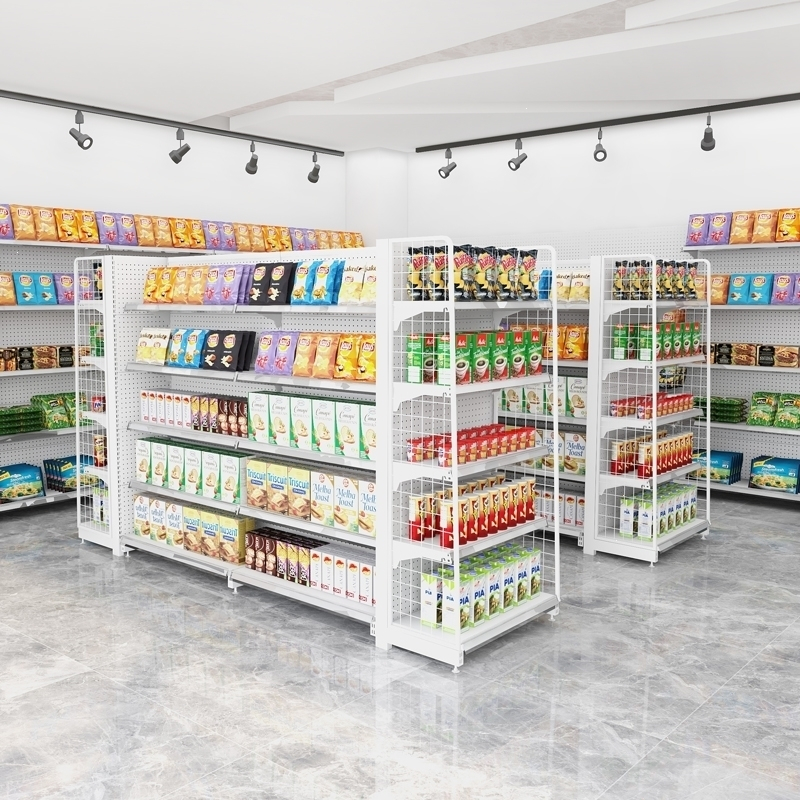 定制超市货架商店小卖部便利店古达母婴零食文具店单面双面中岛药店展示架