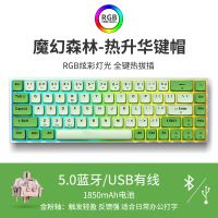 狼蛛(AULA)F3068魔幻森林 金粉轴 热升华PBT双模蓝牙机械键盘 客制化可热插拔轴 RGB有线办公游戏电脑键盘