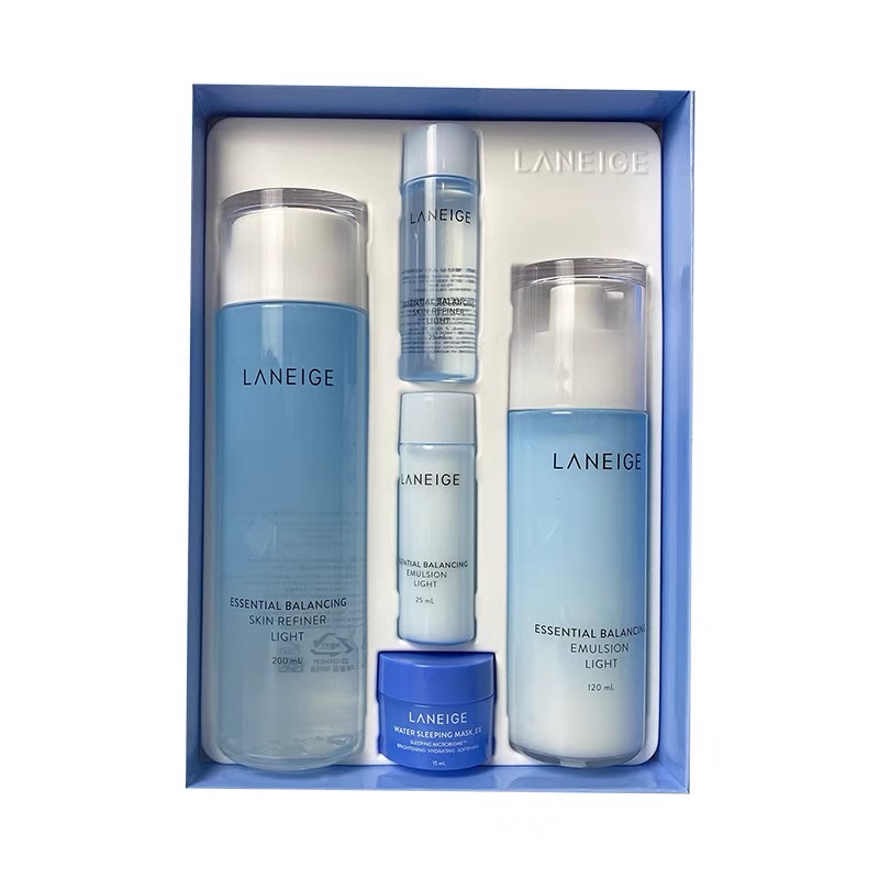 Laneige 兰芝水乳护肤套装 2023新旧包装水酷补水保湿滋润营养淡化细纹水库凝肌水乳两件套装 滋润型高清大图