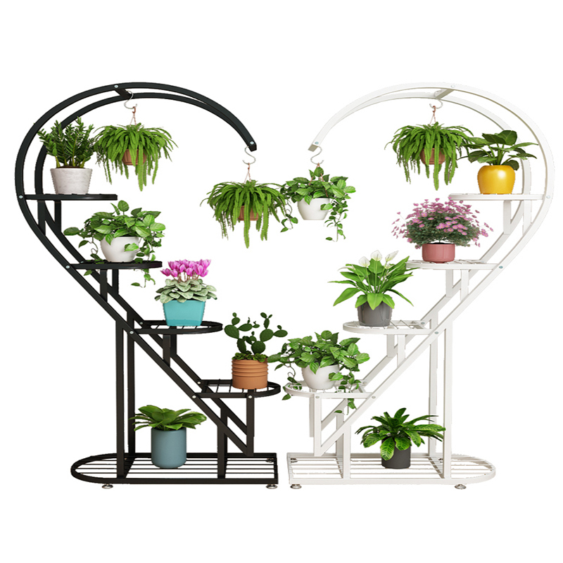 心形花架子室内客厅落地式花盆架花架/花几藤印象阳台装饰挂架多层