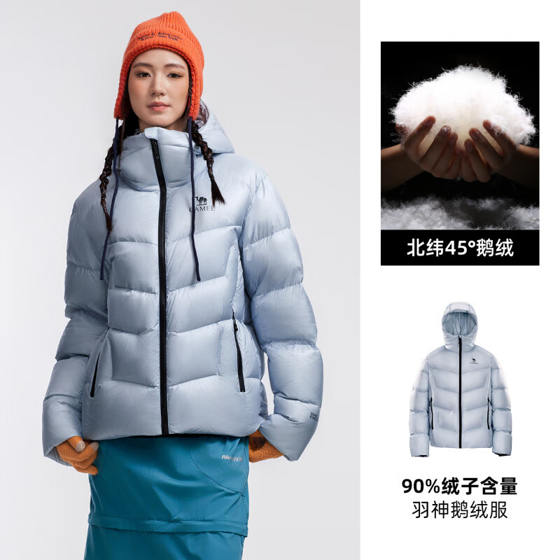 骆驼(CAMEL) A35CR28311中性款羽绒服 远山蓝 XS高清大图