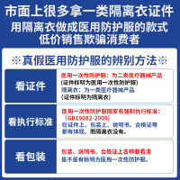 (医用防护服1套+脚套1双+眼罩1个)防疫医用灭菌防护服一次性医护人员医疗连体全身式坐飞机隔离衣服
