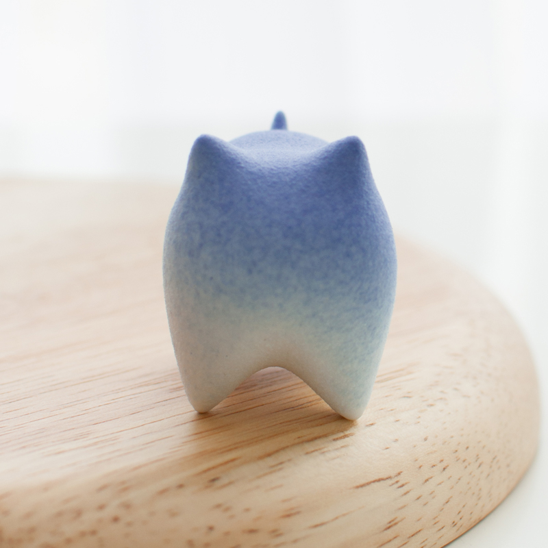 早安猫咪 手工日式家居装饰品 书房办公桌陶瓷小摆件可爱生日礼品 三维工匠 镜面银高清大图