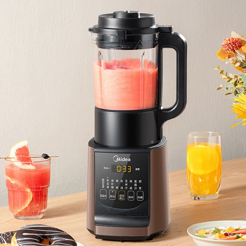 美的(Midea) 破壁机智能多功能加热 破壁料理机果汁机早餐机辅食机榨汁机豆浆机 MJ-PT12高清大图
