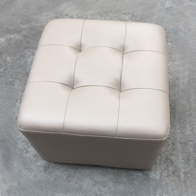 寻木匠真皮墩子沙发凳脚踏凳换鞋凳家用茶几凳口穿鞋凳皮凳子客厅方凳