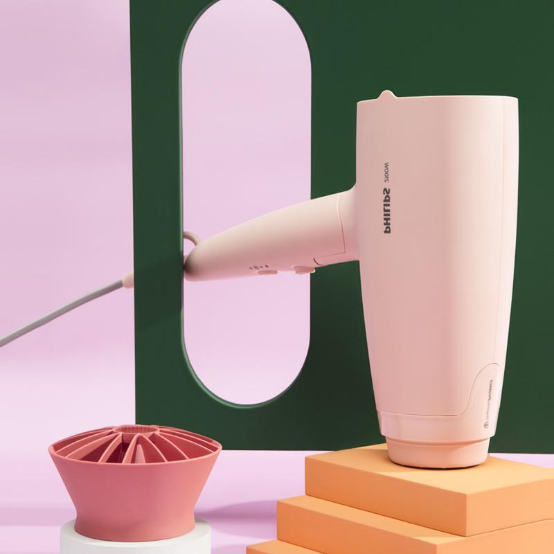 飞利浦(PHILIPS)温柔小花筒电吹风机 家用负离子护发 大功率速干风筒BHD356高清大图