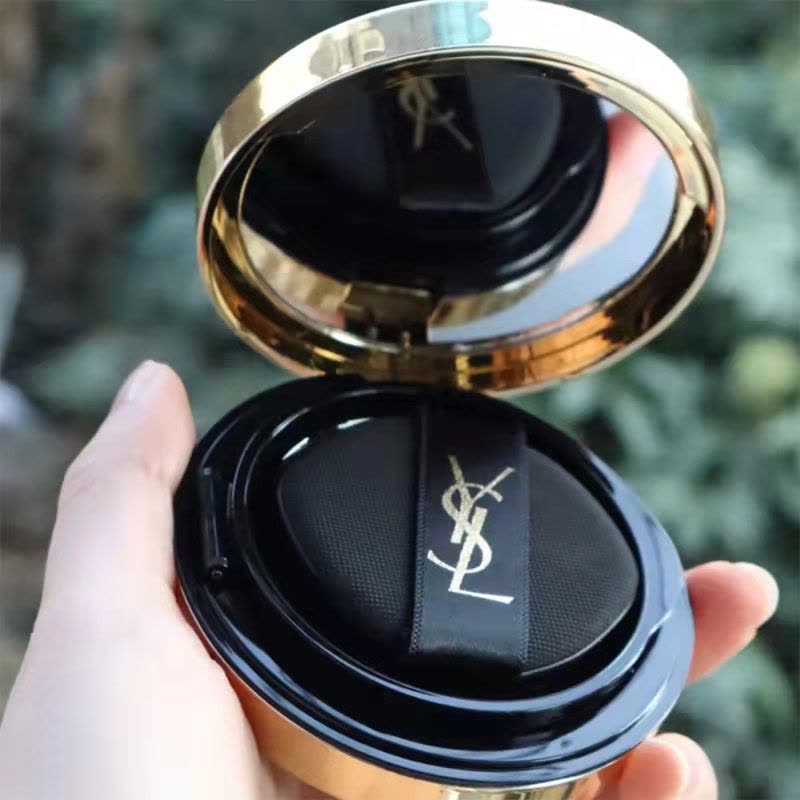 圣罗兰YSL全新高定粉气垫 粉皮革气垫粉底液BR10#定妆服帖 情人节送女友送情人图片