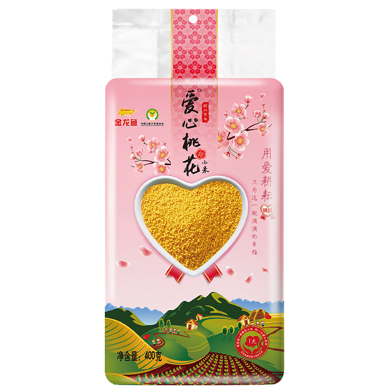 金龙鱼爱心稻米皇妃米油三件组4.9kg(稻米油2L+乳玉皇妃五常稻花香2.5kg+爱爱心桃花小米400G)ZC