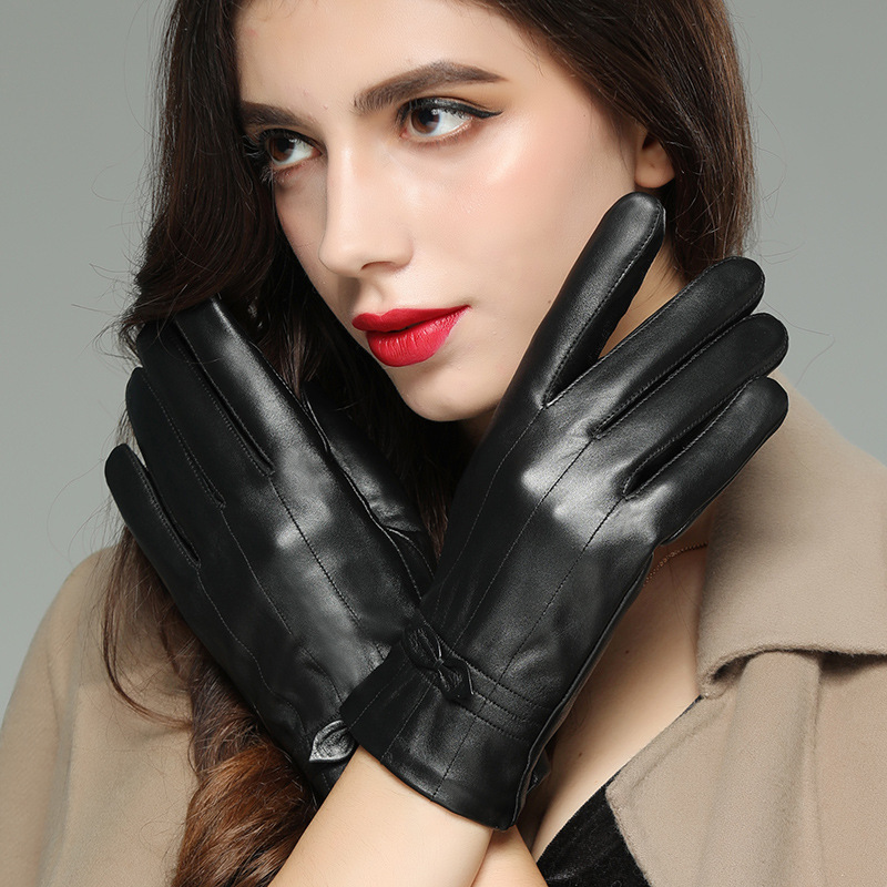 束鹿故事deerstory女士真皮手套女款秋冬季羊皮防风保暖加绒新款骑车