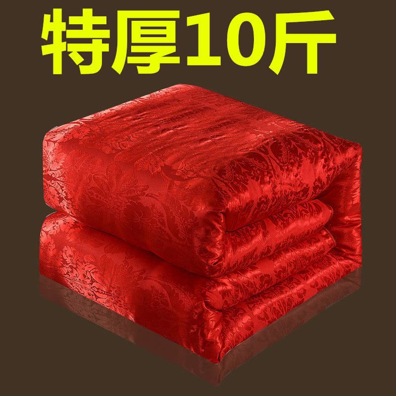 提花蚕丝被桑蚕丝被冬被子加厚保暖双人单春秋被芯婚庆床品图片