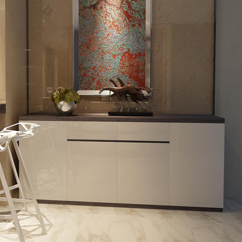 森美人餐边柜现代简约餐厅储物柜茶水柜北欧多功能餐厅备餐柜边柜玄关柜 160*40*80cm（三门）3门
