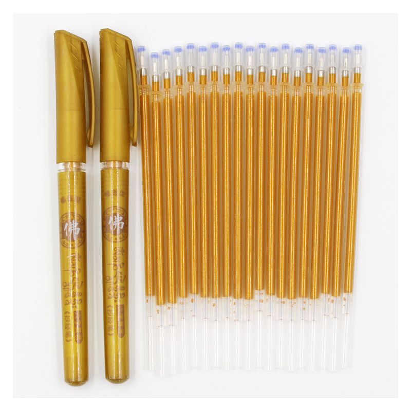 经笔芯10金笔芯檀香增金色闪金色抄经笔芯07抄写笔芯