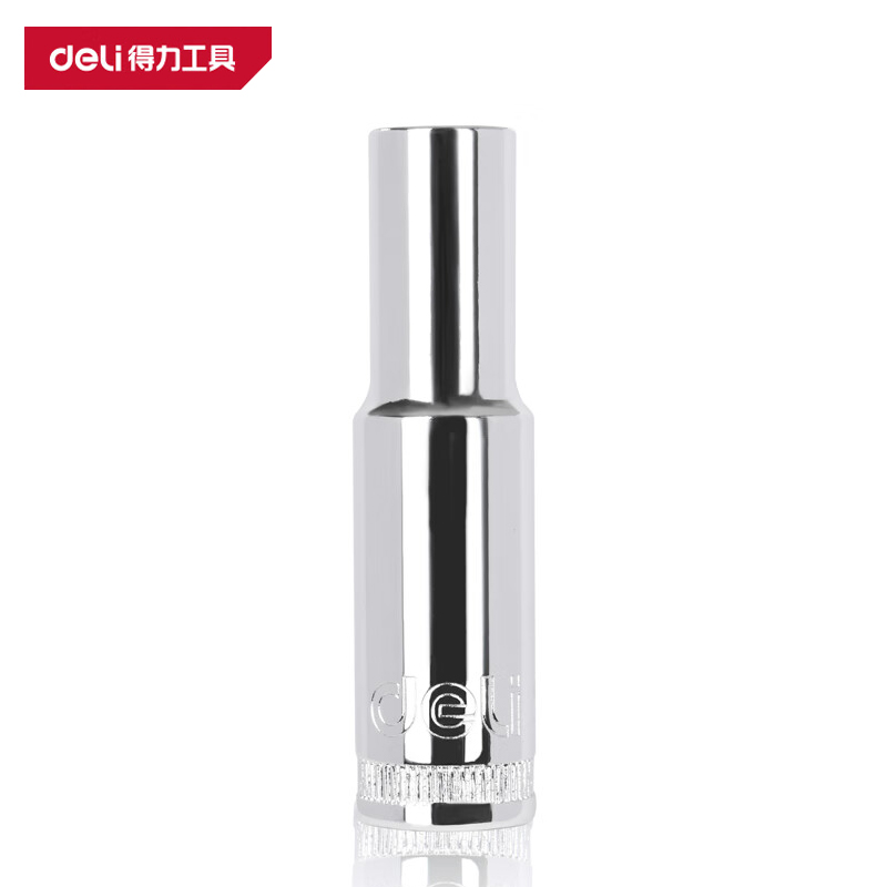 得力(deli)DQ2487 10mm系列六角长套筒 17mm 银色 1支