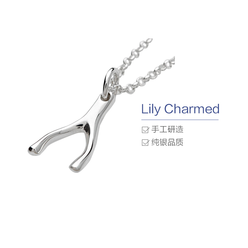 [直营]Lily Charmed 925银 送恋人 欧美风格 英伦金色许愿骨项链 女士锁骨链 英国采购