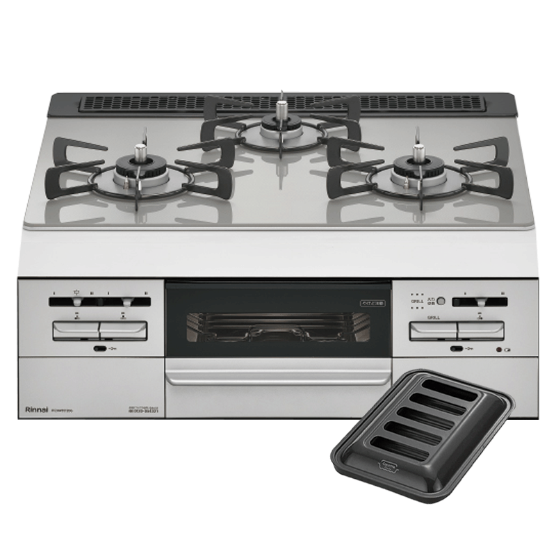 日本林内燃气灶Mytone60嵌入式三眼灶煤气炉烤箱自动烤配烤盘天然气RS31W35T2DGVW23款图片