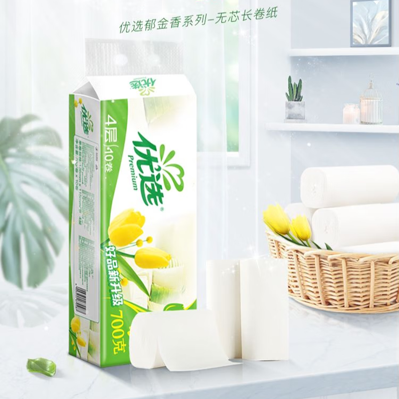 心相印优选卷纸四层卷纸700g*10卷*4提LR1710高清大图