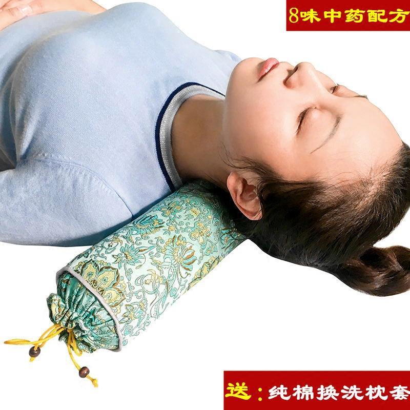 颈椎枕头圆柱修复脊椎劲椎药枕荞麦决明子圆形糖果牵引枕护颈枕头