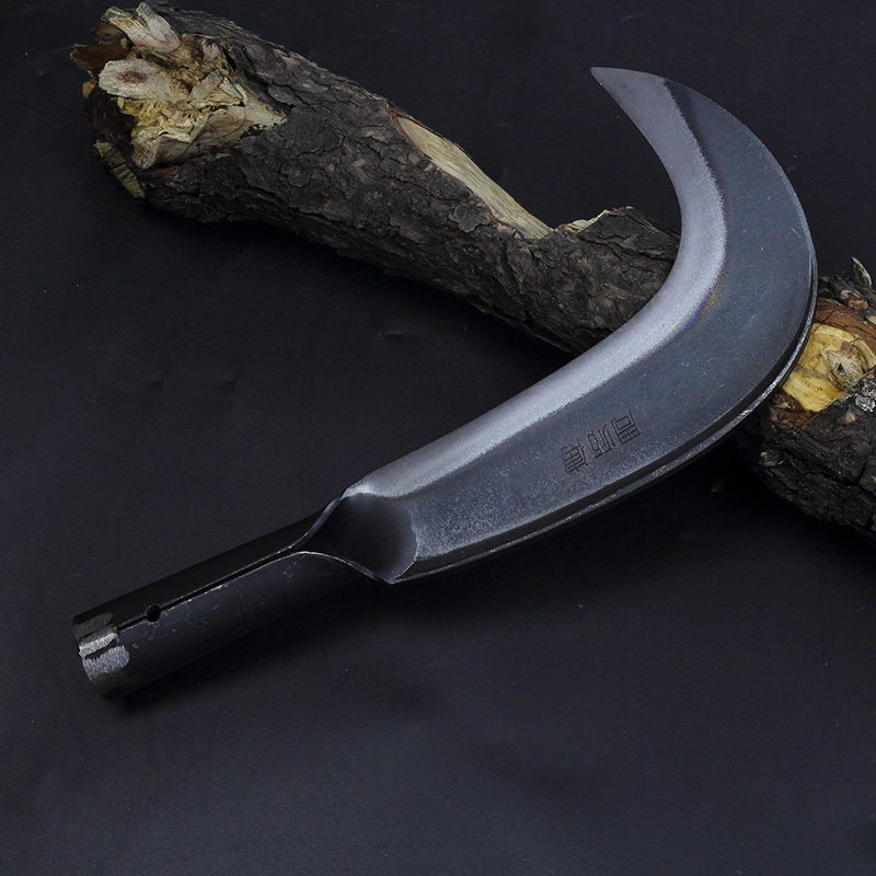 符象锰钢柴刀开路刀碳钢修枝刀户外大弯刀农用镰刀割刀勾刀图色