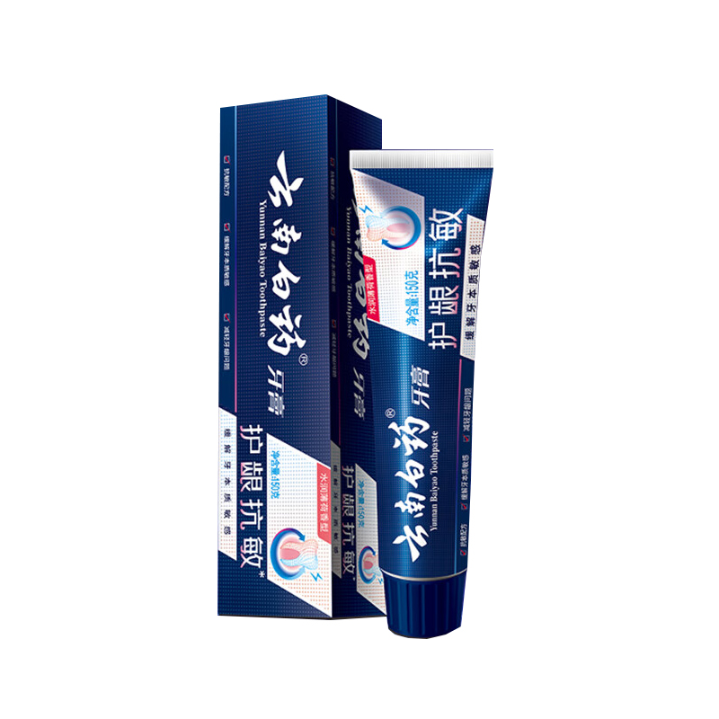 云南白药(YUNNAN BAIYAO) 牙双效抗敏水润薄荷150g