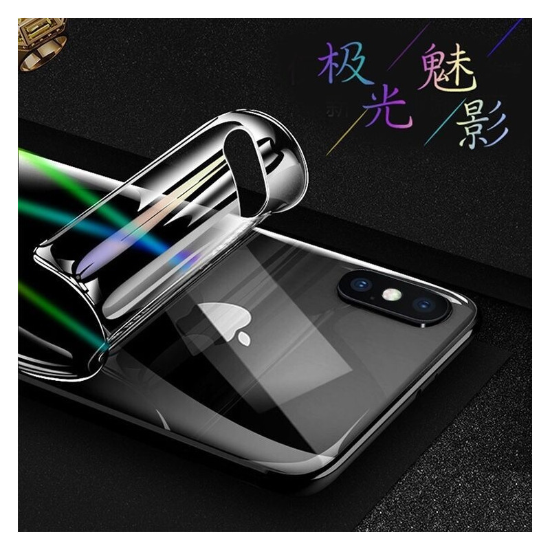 苹果x xr xs max水凝膜6 6s 7 8 plus极光背膜iphone手机膜后膜11