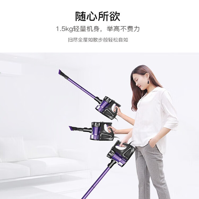 普沃达 (pooda)家用小型手持大功率强吸力吸尘机吸尘器 D8高清大图