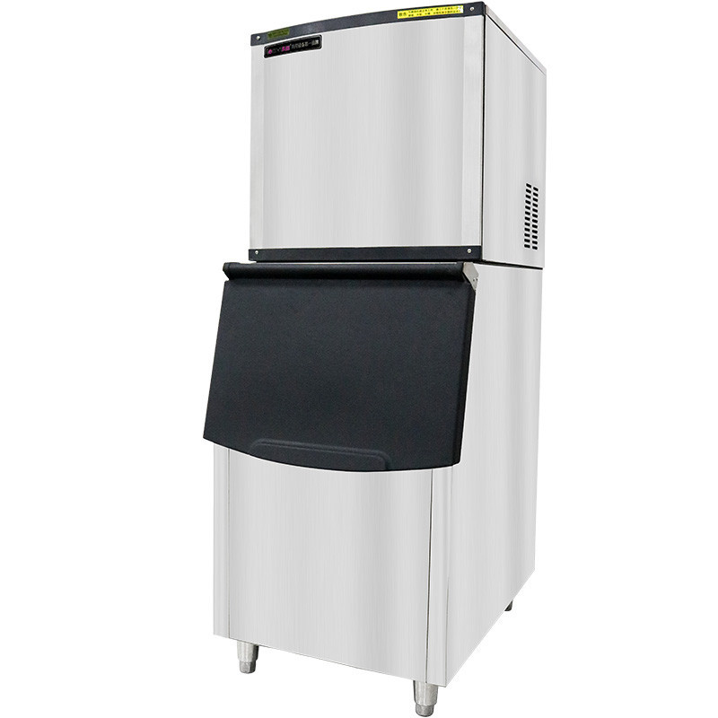 lecon/乐创洋博 380kg830磅分体式方冰商用制冰机 奶茶制冰机 家用全自动大制冰机刨冰 奶茶店设备高清大图