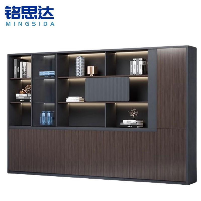 铭思达书柜七门台高清大图