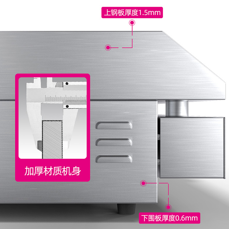 lecon/乐创扒炉商用电热电铁板烧铁板小吃摆摊设备工具不粘烤冷面手抓饼机器高清大图