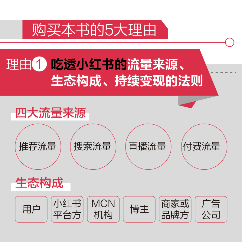 [正版]5小时吃透小红书商业版 厦九九教你小红书赚钱内容变现5大方法 运营涨粉变现获客转化 打造IP直播带货 流量生产高清大图