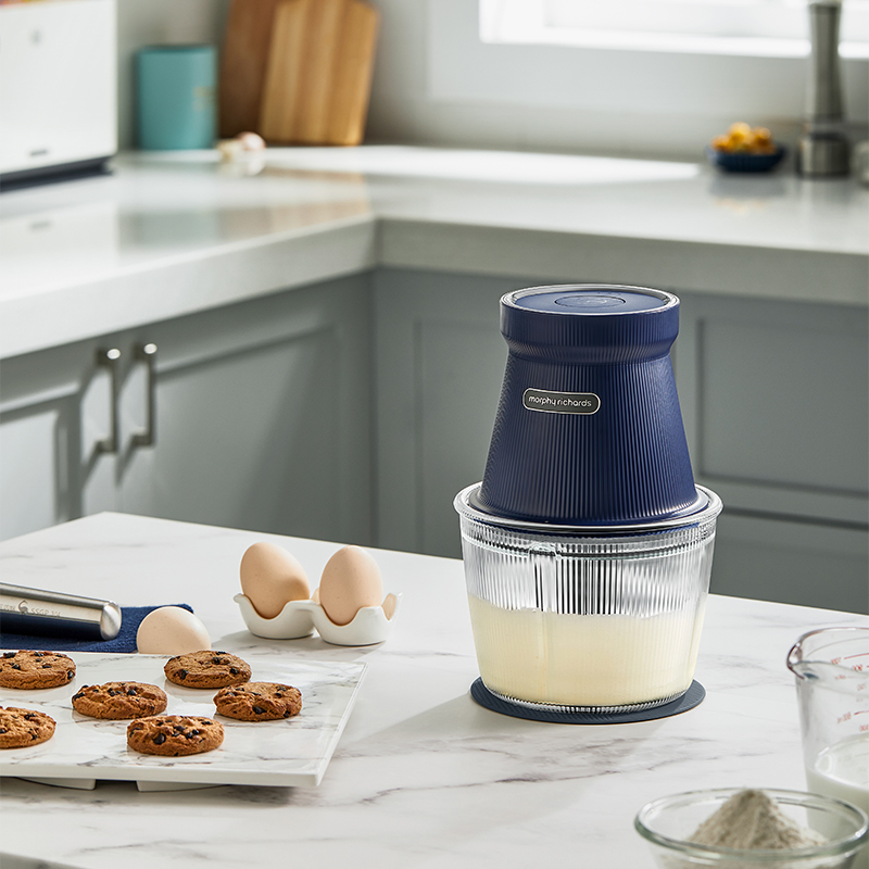 摩飞 多功能电动绞馅机1L 婴儿辅食机食物处理器 MR9402蓝色高清大图