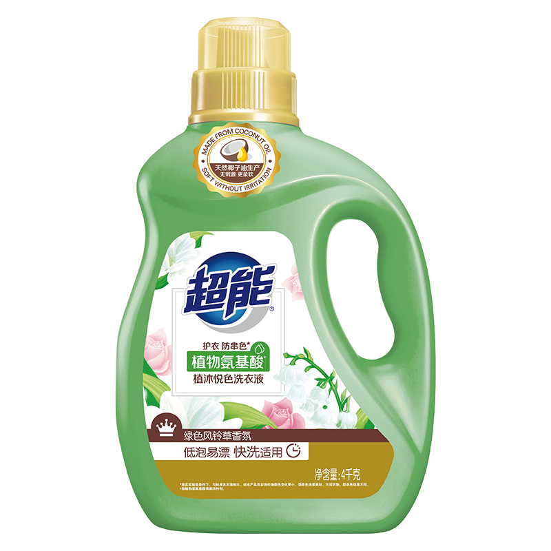 CHAONENG/超能 植沐悦色洗衣液 6910019023317 4kg 1瓶