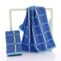 洁丽雅棉毛巾多臂方格面巾家用洗脸毛巾