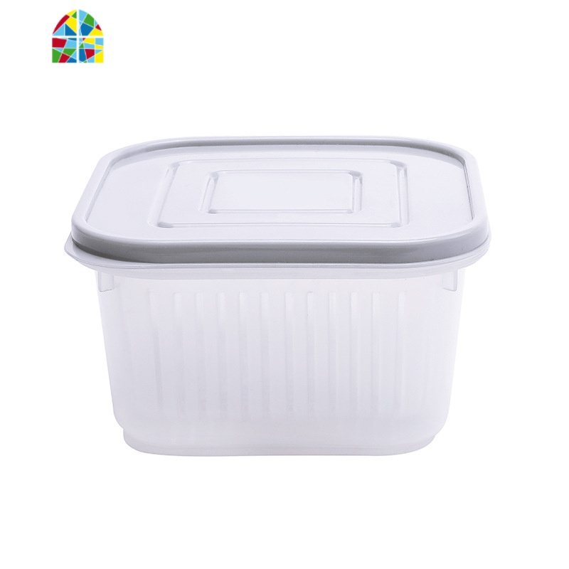 厨房葱花姜蒜保鲜盒食品级塑料冰箱冷藏储存沥水收纳盒食物密封盒 FENGHOU高清大图