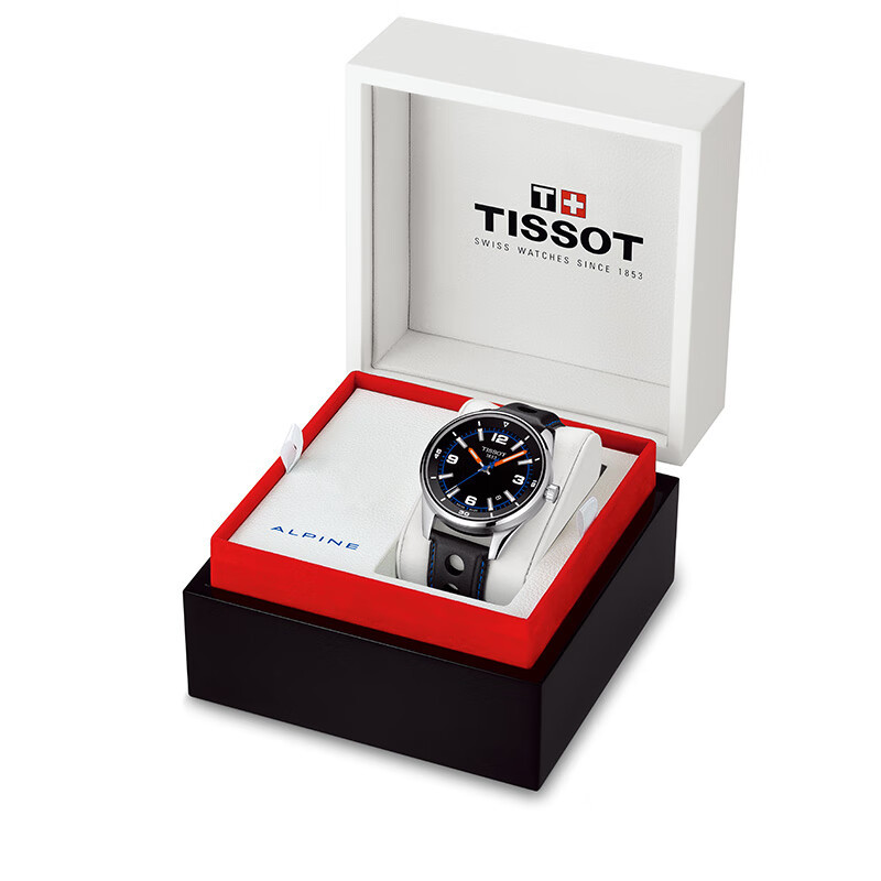 天梭(TISSOT)瑞士手表 阿尔派系列腕表 皮带石英男表T123.610.16.057.00