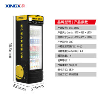 星星(Xingx) 288升 单门展示柜 商用陈列柜冷藏立式冰柜饮料柜饮品保鲜柜(黑色)LSC-288G