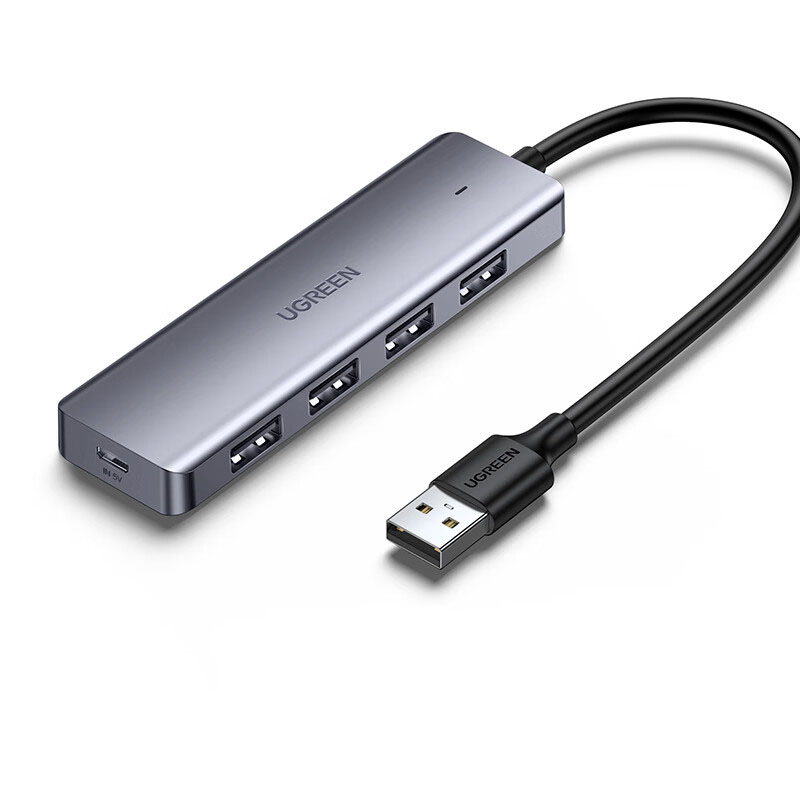 绿联USB 50985集线器3.0分线器 一拖四多接口延长线转换器0.15米高清大图