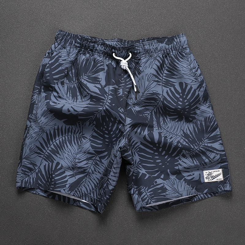 盖浪热带植物沙滩裤休闲国潮游泳裤泡温泉度假五分大裤衩速干短裤视频